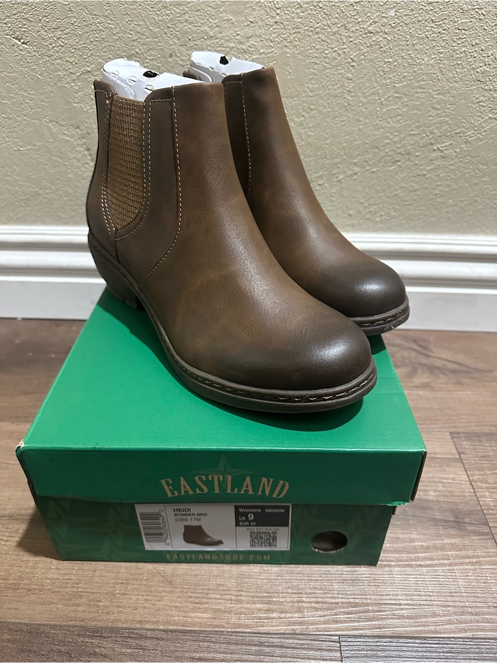 Eastland Brown Chelsea Ankle Booties